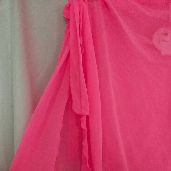 Decree Summer Daze Swim Adjustable Skirt Tie Wrap Full Coverage Electric Pink XX - Picture 2 of 7